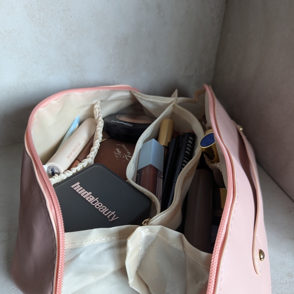 Flat Open Pink Cosmetic Bag - Picture 3 of 3